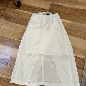 Elegant Cream Wrap Skirt